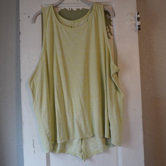 OLD NAVY Active Breath On Tie Back Performance Tank XXL Lime Green Yellow - Picture 2 of 7